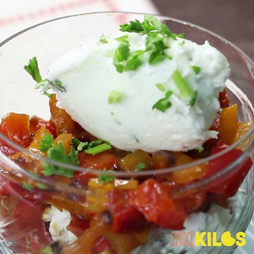 Verrines au poivron et au chèvre - Croq'Kilos