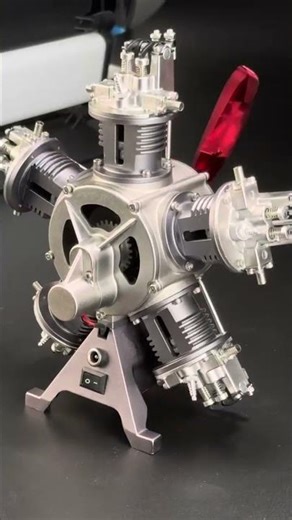 5 Cylinder Radial Engine Model Kit #hobby #toys