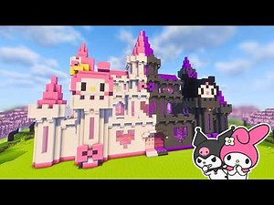 Kuromi & My Melody Aesthetic Minecraft Castle | Full Tutorial