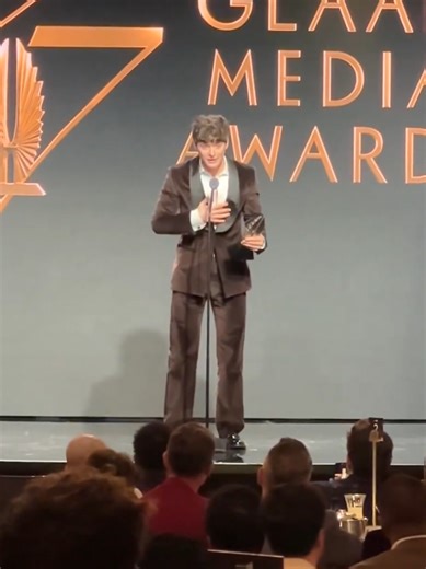 Noah Schnapp accepts Stranger Things win for Best Drama Series at the 37th GLAAD Awards 🌟 so so proud!! #strangerthings #glaadawards2026 #noahschnapp #willbyers