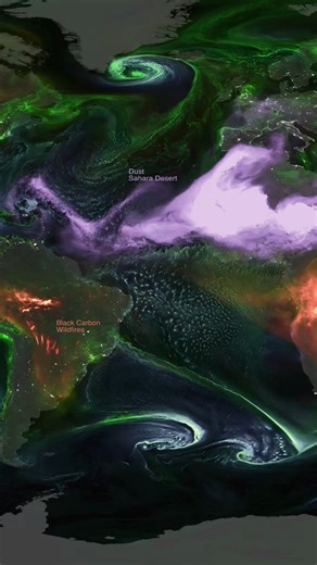 107K views · 3.1K reactions | NASA - National Aeronautics and Space Administration visualizes how dust, smoke and salt travel across the planet.  #DWScience | DW Environment | Facebook