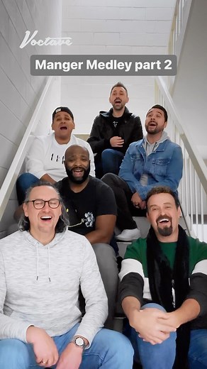 128K views · 3.6K reactions | Manger Medley pt. 2 #acapella #christmas #stairwell #stairs #staircase | Voctave | Facebook
