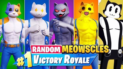 I tackled the random Meowscles boss in Fortnite!🐱