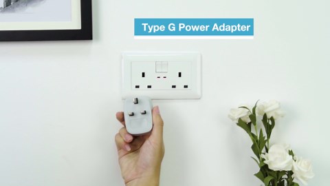 TESSAN UK Adapters for Travel, Ireland Hong Kong Plug Adapter with 2 USB, Type G Outlet Adaptor Charger for USA to British England Scotland Irish Qatar London