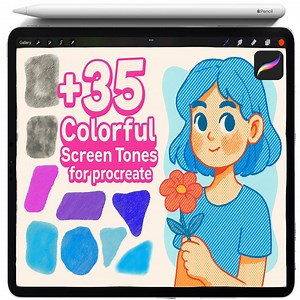 Procreate Color Screen Tones: Halftone Dots & Line Shading, Crosshatch Gradients, Comic and Manga Tone Pack, Retro Print Texture Brushset - Etsy