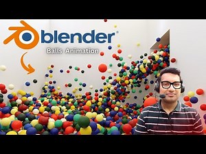 Blender 3D Tutorial Colorful Bouncing Balls | Blender Molecular Addon