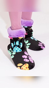 Combine the comfort of slippers with the durability of a shoe with our Super Cozy™ Deluxe Paw Non-Slip Toggle Slipper Booties on sale today! Available in 9 different color patterns, these slippers are paws-itively perfect for this season! Worn pulled up or folded over with a toggle that adjusts to your exact fit, it's more than just a simple slipper, it's an everyday essential. Get them now while supplies last! | The Animal Rescue Site by GreaterGood | Facebook