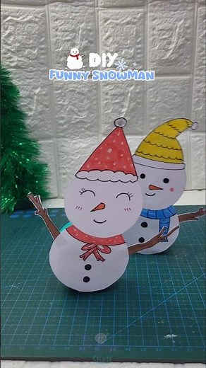 Full tutorial here👆 DIY FUNNY Snowman Craft Ideas for Christmas #shorts #christmas #schoolproject