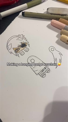 Making a hanging Hange keychain!! making eren and bakugo next😈 can someone give me keychains hooks i have used all of them 💔#diy#craft#aot#attackontitan#hange#keychain#viral#fypviralシ #animefyp#anime#animeart#art#foru#xybzca