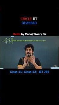 Manoj Sir Maths: How to Find the Row Sum of A^n in Seconds? (JEE Special)