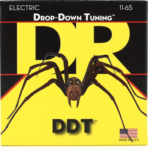 DR Strings DDT7-11 Drop-Down Tuning Nickel Plated Steel Electric Guitar Strings - .011-.065 Extra Heavy