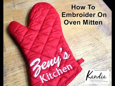 How To Embroider On Oven Mitten