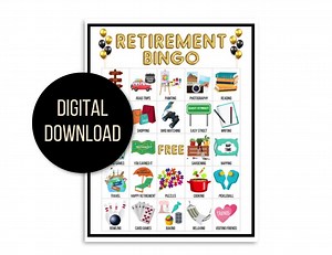 Retirement Bingo, 50 Retirement Bingo Cards, Retirement Activity, Retirement Party Game, Retirement Game, Retirement Printable Game - Etsy