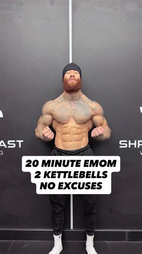 Strength. Conditioning. Work capacity. 📈 This 20 minute EMOM delivers all three. Every Minute On the Minute: - 3 Bent Over Rows - 3 Burpee Clean and Press Finish the work → Rest → Repeat. Note: Choose a challenging weight. Aim for 30-50% of your bodyweight in kettlebell weight combined. #JoinTheMovement 📲 @shred.fast (link in bio) | ShredFast Programme