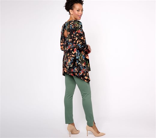 Attitudes by Renee Printed Jacquard Diamond Back Tunic - QVC.com