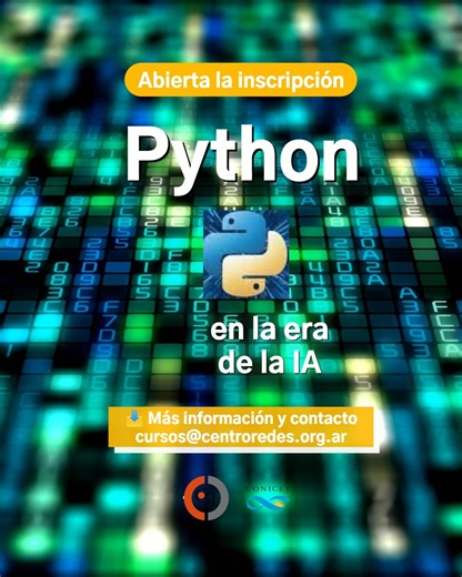 Centro Redes | 🎓 Curso virtual: Python en la era de la IA 👉 Conoce más en: https://centroredes.org.ar/index.php/python/ .. 📌 Inicia el 17/03 .. 🌏... | Instagram