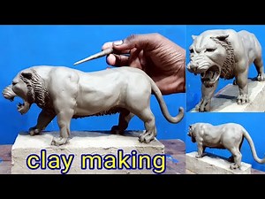 Tiger making out of clay | mitti ka sher kaise banate hain | easy tiger making process