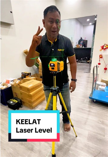 Laser level untuk kegunaan buat line yang lurus. #keelatpowertools #demo #diy #laserlevel