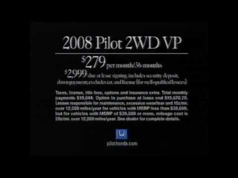 (3rd Anniversary SP) (USA) 2008 Honda Pilot Commercial