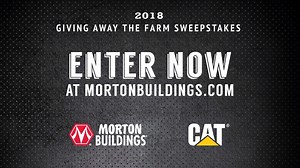 Our annual sweepstakes is back! Now is your chance to win a Morton Building and Cat Agriculture Compact Track Loader. Click below to register! | Morton Buildings, Inc.