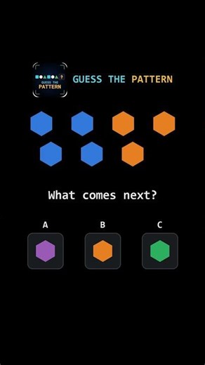 Can You Guess The Pattern? 🔵🟠🟣 | Easy Level #Shorts