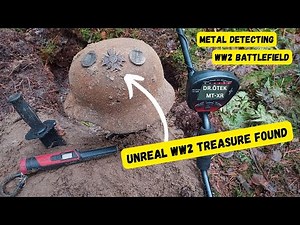 German WWII helmet and medals found WW2 metal detecting. UNREAL finds ! DR Otek MT-XR.