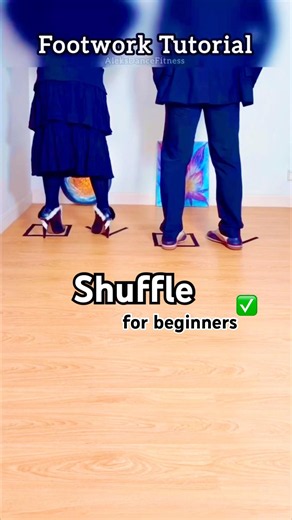 Basic Shuffle Footwork Tutorial for Beginners (Back View) 🕺