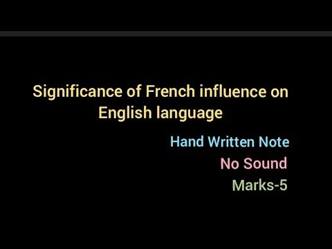 Describe about the significance of French influence on English language / literature.
