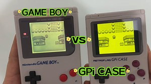 Game boy初代vs Gpi case运行效果对比