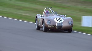 Join Formula 1 world champion Jenson Button as he drives his very own Fangio-owned #Jaguar C-Type in the Freddie March Memorial Trophy. #GoodwoodRevival | Goodwood Festival of Speed