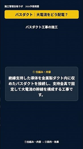 バスダクト工事｜大電流を省スペースで配電【1級電気施工管理 二次】
