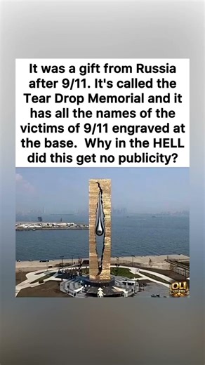 Tear Drop Memorial: Russia’s 9/11 Gift 🎁 💯#TearDropMemorial #911Memorial #viral #trending #shorts
