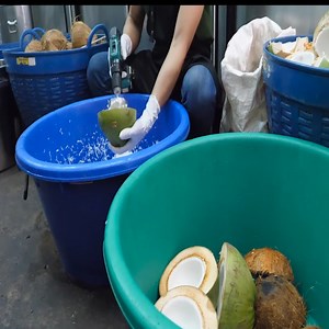 15M views · 195K reactions | Unique skill! Coconut meat ice cream production - Thailand Street Food,.mov | Viral video | Facebook