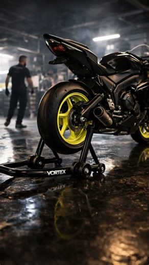 Vortex Racing Rear Paddock Stand Cinematic Motorcycle Garage Commercial