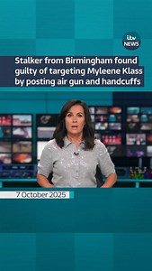 16K views · 98 reactions | A 61-year-old man from Birmingham has been found guilty of stalking TV and radio star Myleene Klass by posting her an air pistol, handcuffs, a police uniform and “disturbing” unwanted letters. Jurors also convicted Peter Windsor of stalking Klass’s Classic FM colleague Katie Breathwick by sending her details of a DIY will-writing kit and other “raving” and “unhinged” mail. #itvnews #stalker #myleeneklass | ITV News | Facebook