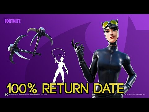 CatWoman Skin RETURN RELEASE DATE in Fortnite Item Shop! (CatWoman Skin Coming Back To Fortnite)