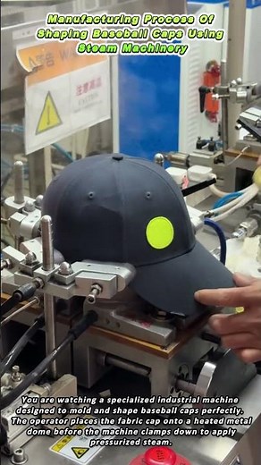 Manufacturing Process Of Shaping Baseball Caps Using Steam Machinery