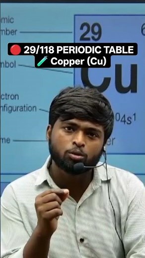 29/118 Periodic Table | Copper (Cu) | Atomic Number 29 | MissySchool by Suraj Sir #Shorts