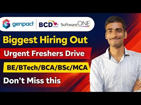 Genpact, BCD & SoftwareOne Hiring 2026 🔥 Freshers Drive | Apply Now!