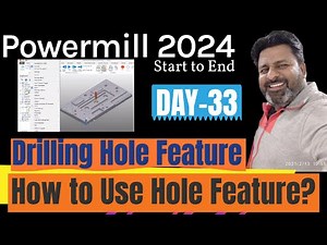 Delcam powermill 2024 drill | drilling in powermill 2024 | how to create drill toolpath in powermill