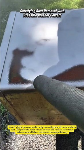 Satisfying Rust Removal with Pressure Washer Power! #mechanic #shorts