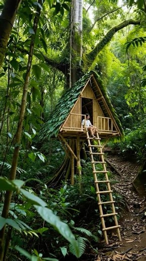 Zero to Tree House in the Wild Forest 🏡 | Full Build Timelapse