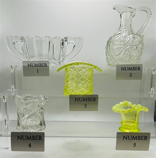 Collection of Antique Glass Items Uranium/vaseline/manganese - Etsy Canada