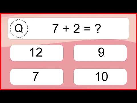 20 Addition Quiz Exercises for Kids