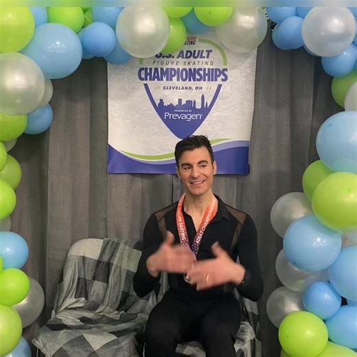 Celebrating last year’s Championship Masters Junior-Senior Men Gold Medalist! The countdown to the 2025 Adult Championships continues! See you in Minnesota. 👏 Photo credit to 828 Studios. | U.S. Figure Skating - Adult Skating Committee