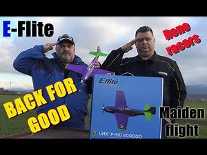 EFlite P-51D Voodoo UMX RC plane BNF Basic with AS3X and SAFE Select Maiden flight