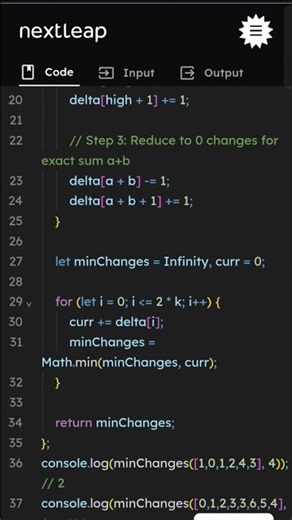 Minimum Changes to Make Array Symmetric | JavaScript Solution Explained | LeetCode & DSA