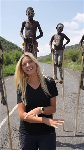 Why Do Africans Walk With Sticks? 🤯 | Banna Tribe Tradition #Shorts