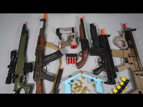 Shell ejecting Glock Toy Gun AK47 Airsoft Nerf Gun Shot Gun - Realistic Toy Guns Collection