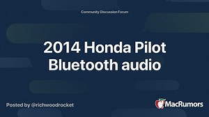 2014 Honda Pilot Bluetooth audio